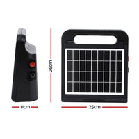 Giantz 5km Electric Fence Energiser Solar Energizer Charger Farm Animal 0.15J