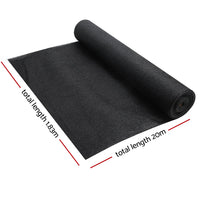 Instahut 90% Shade Cloth 1.83x20m Shadecloth Sail Heavy Duty Black