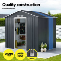 Garden Shed Outdoor Storage 2.15x1.74M Tool Workshop House w/Extension Kit