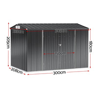 Giantz Garden Shed 3x2.18M Outdoor Storage Sheds Tool Workshop House Shelter