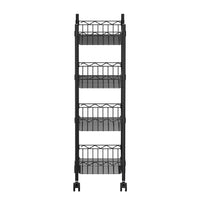 Artiss 4-Tier Shelving Unit Adjustable Garage Storage Kitchen Rack With Wheels