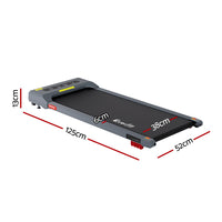 Everfit Treadmill Electric Walking Pad Incline Under Desk Home Gym 380mm Grey