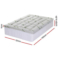 Giselle Mattress Topper 11cm Pillowtop toppers Bamboo Double