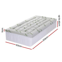 Giselle Mattress Topper 11cm Pillowtop toppers Bamboo King Single