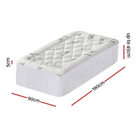Giselle Mattress Topper 5cm Pillowtop toppers Bamboo Single