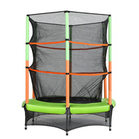 4.5FT Trampoline for Kids Trampoline w/ Enclosure Safety Net Rebounder Gift Green