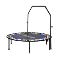 48inch Round Trampoline Kids Exercise Fitness Adjustable Handrail Blue