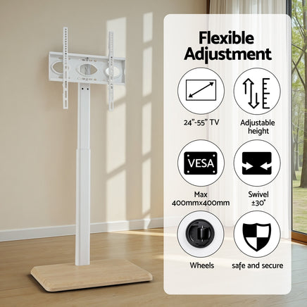Artiss TV Stand 24-55" Swivel Height Adjustable Floor Mount for TVs