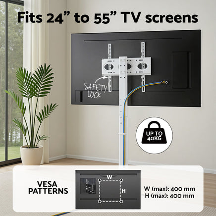 Artiss TV Stand 24-55" Swivel Height Adjustable Floor Mount for TVs