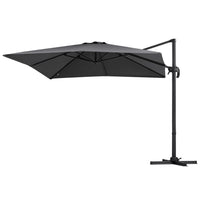Instahut Outdoor Umbrella 3m Umbrellas Cantilever Stand Sun Roma 360 Degree Charcoal