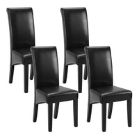 Artiss Dining Chairs Set of 2 Leather Parsons Chair Black