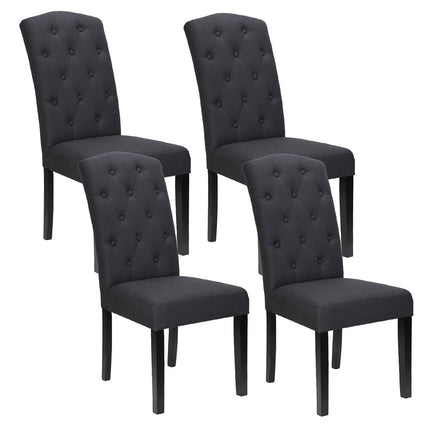 Artiss Dining Chairs Set of 4 Linen Parsons Chair Dark Grey