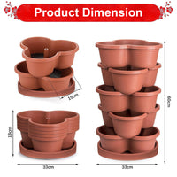 Hivvago 5-Tier Vertical Garden Planter – Stackable Indoor/Outdoor Pot with Base