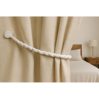 Magnetic weaved rope tieback Off White