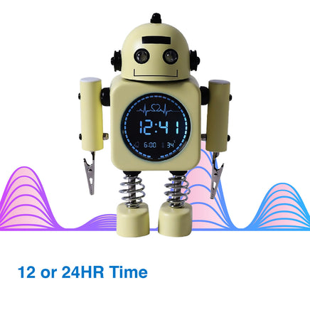 Laser Kids Robot Alarm Clock - Yellow