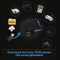 Smart Gaming Projector with 80 Games Dual Controllers
