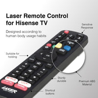 Laser Remote Control for Hisense TV Black