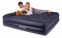 Intex Queen Pillow Rest Airbed with 240v pump 64124