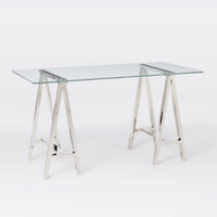 Stainless Steel & Glass Venus Office Desk Table