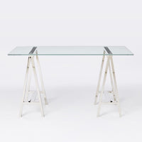 Stainless Steel & Glass Venus Office Desk Table