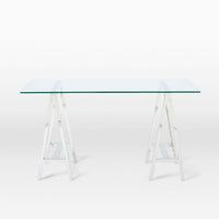 Stainless Steel & Glass Venus Office Desk Table