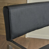 Rocklin Steel & Bonded Leather Director chair Armchair in Black