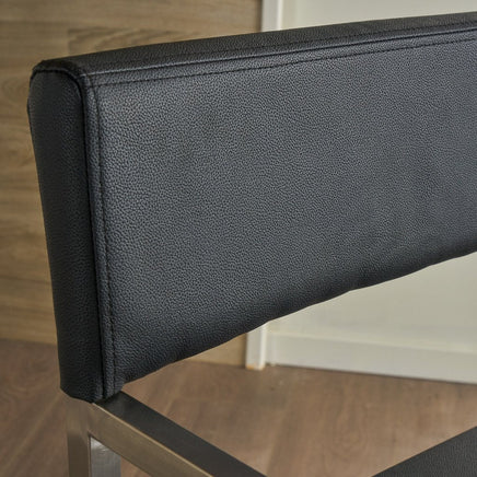 Rocklin Steel & Bonded Leather Director chair Armchair in Black