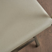 Rocklin Steel & Bonded Leather Director chair Armchair in White