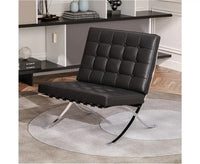 Black Barcelona Chair - Classic Version - Replica