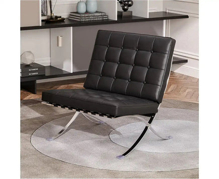 Black Barcelona Chair - Classic Version - Replica