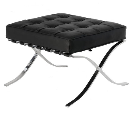 Black Barcelona Ottoman - Classic Version - Replica