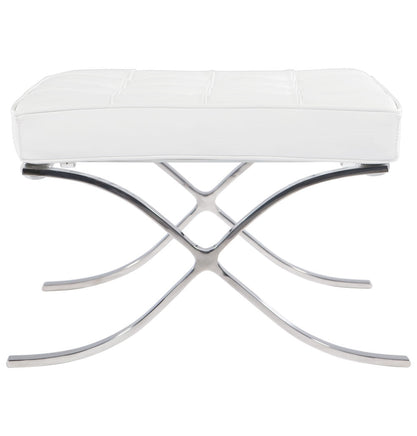 White Barcelona Ottoman - Classic Version - Replica