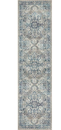 Babylon 207 Blue Runner by Rug Culture-400X80CM - RUNNER