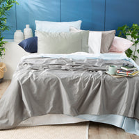 500 TC Bamboo Cotton Charcoal Split Head Queen Sheet Set by Park Avenue