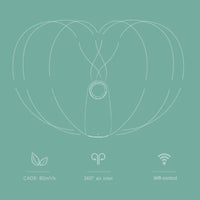 MyGenie Ultra Quiet Eco Flow Air Purifier WI-FI Control HEPA Filter White