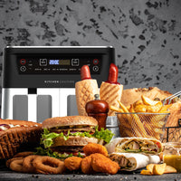 Kitchen Couture Dual View 2 x 5 Litre (10 Litre) Air Fryer Stainless Steel