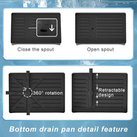 CARLA HOME 2-Tier Dish Drying Rack with Drainage Tray, Utensil Holder, Cup Hooks & Cutting Board Slot for Countertop Kitchen Storage (Black)