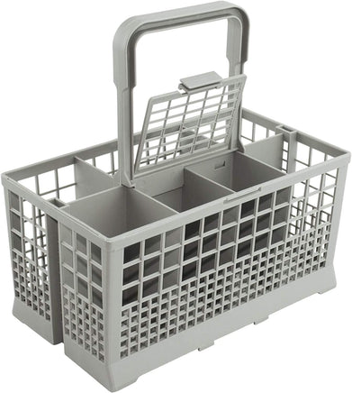 CARLA HOME 8 Slot Universal Dishwasher Cutlery Basket with Handle and Lid which Fits Most Brands (240mm X 135mm X 122mm)