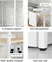 CARLA HOME 3-Tier Over Washing Machine Storage Rack Laundry Shelf Organizer for Bathroom or Toilet (White)