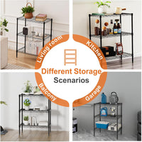 CARLA HOME 3-Tier Adjustable Metal Storage Shelves Wire Rack Organizer for Kitchen, Pantry, Bathroom or Laundry Room (60cm W x 35cm D x 103cm H)