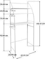 CARLA HOME 3-Tier Over Washing Machine Storage Rack for Laundry Room Space Saving, Towels, Detergent & Bathroom Essentials