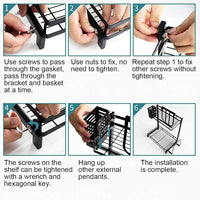 CARLA HOME 2-Tier Kitchen Spice Rack Organizer Storage Shelf for Condiments, Oil Bottles, Utensils, Cutting Board & More