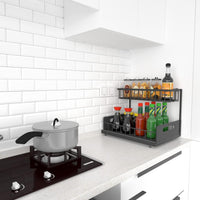 CARLA HOME 2 Pack Under Sink Organiser with Sliding Drawers for Kitchen & Bathroom