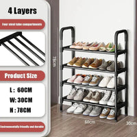 4-Layer Multi-Function Shoe Rack Space Saver