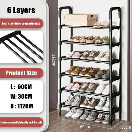 6-Layer Multi-Function Shoe Rack Space Saver