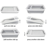 Foldable Kitchen Dish Rack Storage Tray