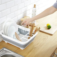 Foldable Kitchen Dish Rack Storage Tray
