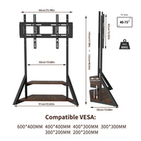 Adjustable Floor TV Stand for 40-75" LCD LED