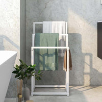 3 Tier Metal Freestanding Towel Rack Rail Holder Drying Stand