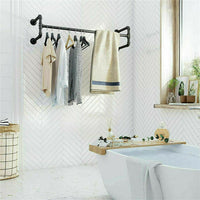 Iron Wall Mounted Clothes Rack with Shelf Garment Display